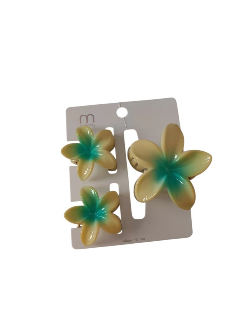 Flower Claw Clips 3 PC Set